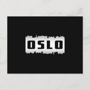 Oslo Norway City Skyline Cityscape Funny Gift Postcard