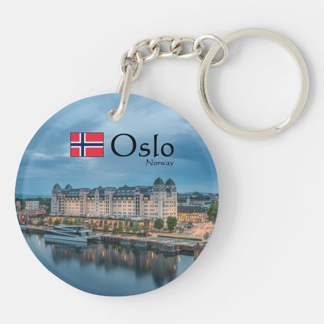 Oslo Norway Keychain (Back)