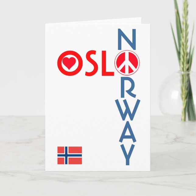 Oslo Norway Love Peace Greeting Card 1 (Front)