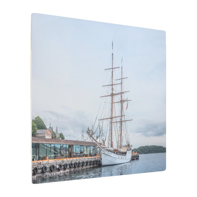 Oslo Norway Metal Print (Angled)