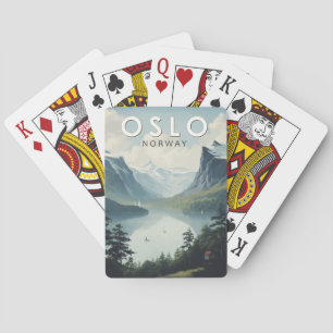 Oslo Norway Travel Art Vintage Poker Cards