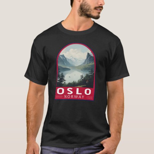 Oslo Norway Travel Art Vintage T_Shirt