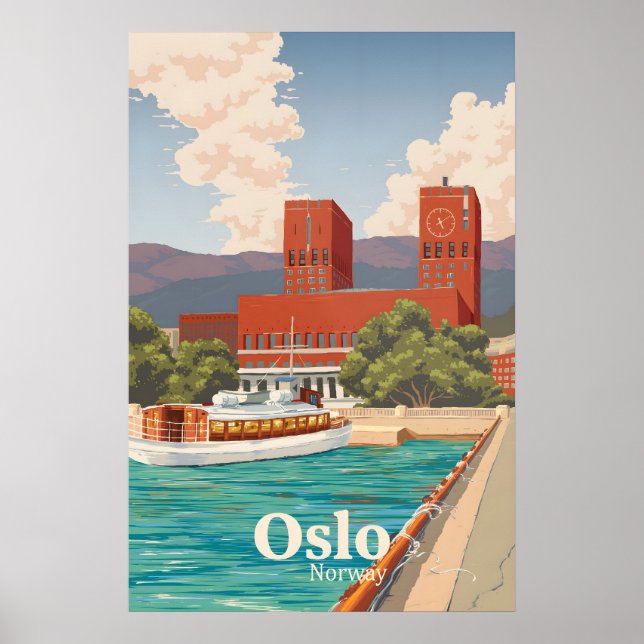 Oslo Norway Travel Poster (Front)