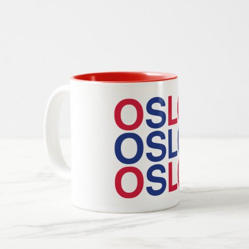 OSLO Norwegian Flag Two_Tone Coffee Mug