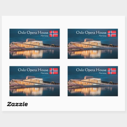 Oslo Opera House Rectangular Sticker