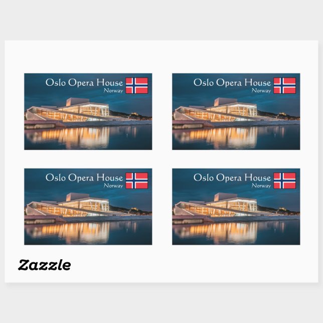Oslo Opera House Rectangular Sticker (Sheet)