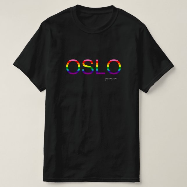 Oslo Pride T-shirt | Gay Rainbow Flag  (Design Front)