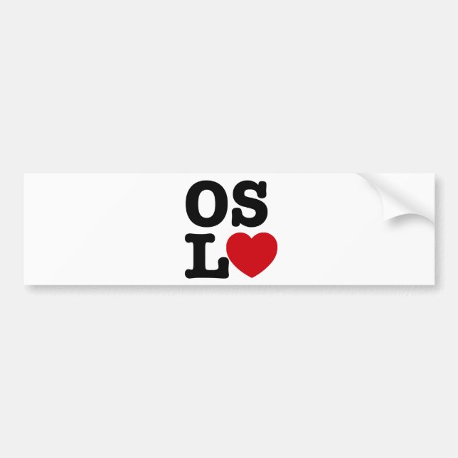 Oslove Bumper Sticker (Front)