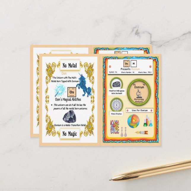 Osm - Osmium Horn Unicorn Game Card (Front/Back In Situ)