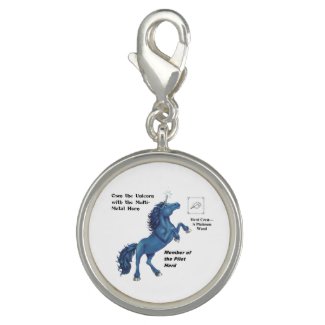 Osm with Herd Info - Round Charm Silver Plated 
