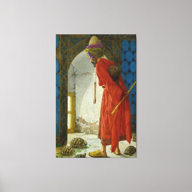 Osman Hamdi Bey  The Tortoise Trainer (1900) Canvas Print (Front)