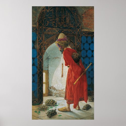 Osman Hamdi Bey The Tortoise Trainer Poster