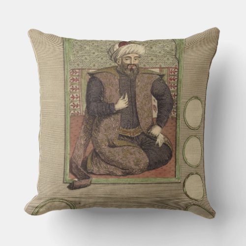 Osman I 1259_1326 founder of the Ottoman Empire Throw Pillow