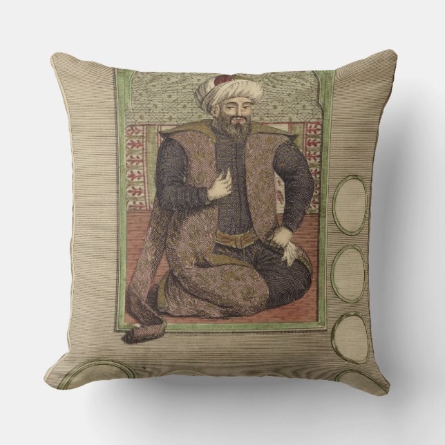 Osman I (1259-1326) founder of the Ottoman Empire Throw Pillow (Front)