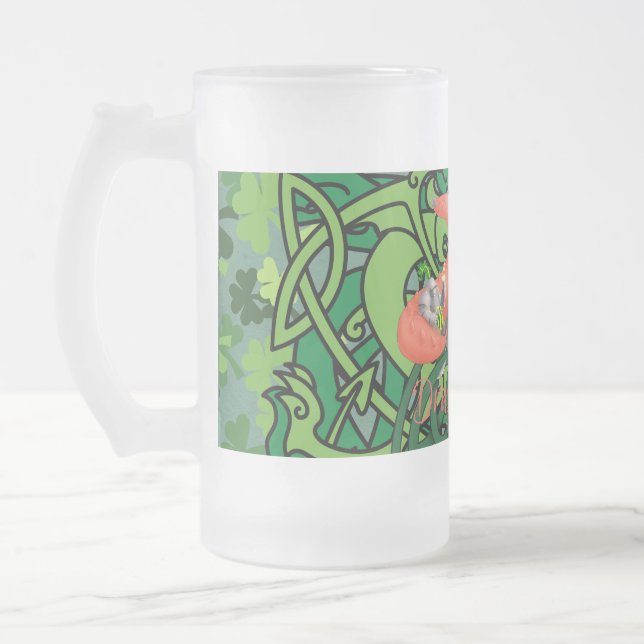 Osmélian de Mont-Sylvain - The Dragonslayer Frosted Glass Beer Mug (Left)