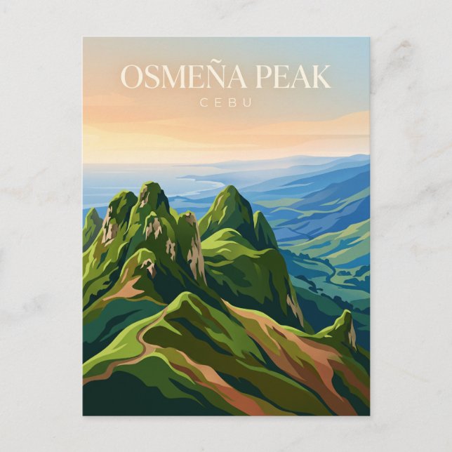 Osmeña Peak Philippines Postcard (Front)