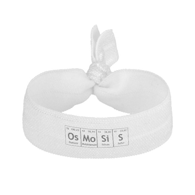 OsMoSiS Periodic Table Elements Word Chemistry Hair Tie (Front)