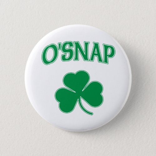 OSnap Shamrock Pinback Button