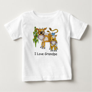OSO Cute "I Love Grandpa" Cow Baby Romper