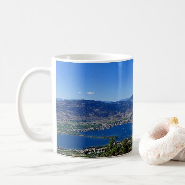Osoyoos BC Desert Wine Country Coffee Mug (With Donut)