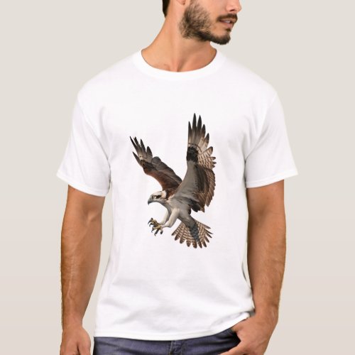 Osprey 3D Render Majestic Wings Spreading T_Shirt