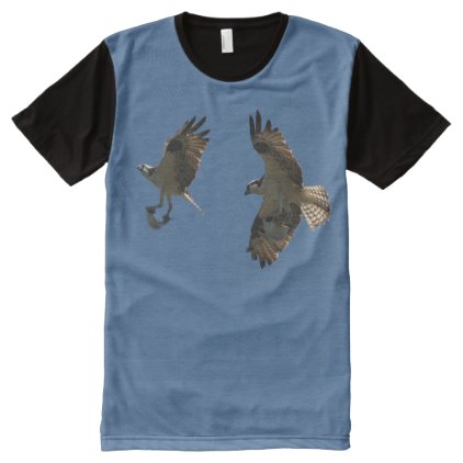 Osprey Birds Fish Animals Wildlife Flying T-Shirt