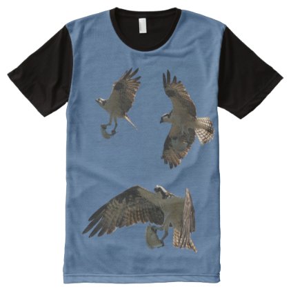 Osprey Birds Fish Animals Wildlife Flying T-Shirt