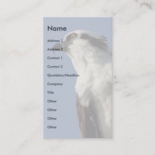 Customizable osprey business cards