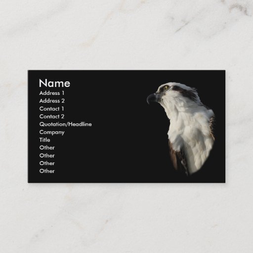 Customizable osprey business cards