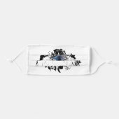 Osprey Drawing Black and White Piercing Eyes Adult Cloth Face Mask (Front, Folded)