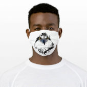 Osprey Drawing Black and White Piercing Eyes Adult Cloth Face Mask (Worn)