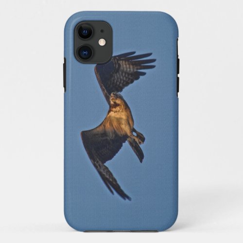 Osprey Fish Eagle Flying at Sunset iPhone 11 Case