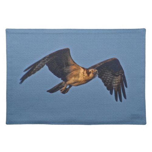Osprey Fish Eagle Flying at Sunset Cloth Placemat