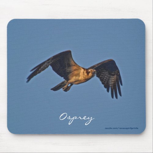 Osprey Fish Eagle Flying at Sunset Mouse Pad