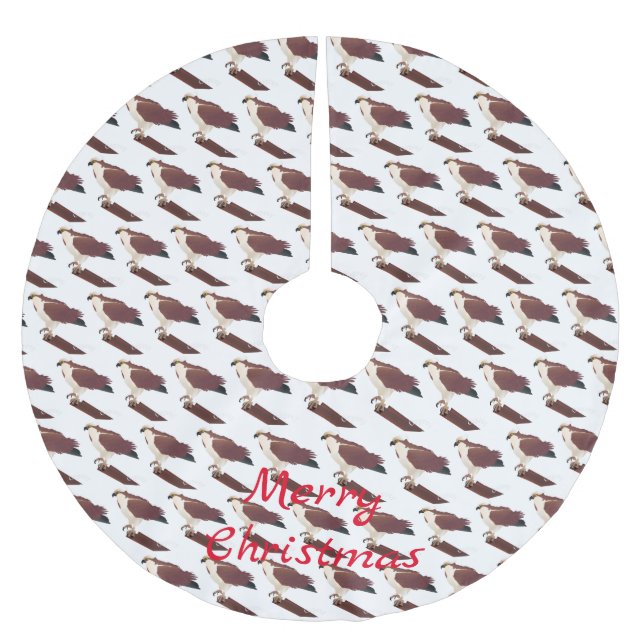 Osprey Hawk Raptor Thunder_Cove Brushed Polyester Tree Skirt (Front)