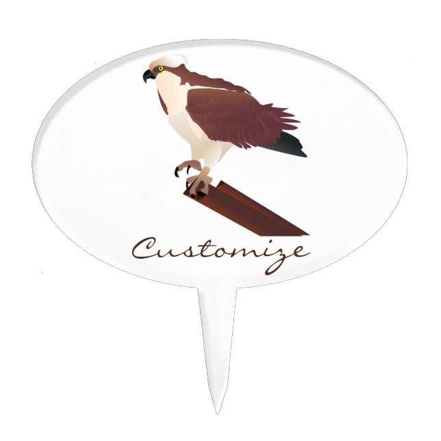 Osprey Hawk Raptor Thunder_Cove Cake Topper (Front)