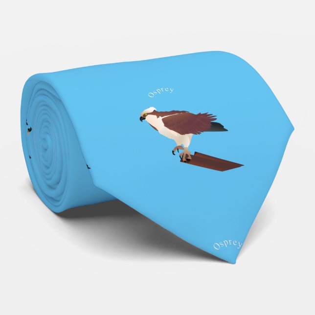 Osprey Hawk Raptor Thunder_Cove Neck Tie (Rolled)