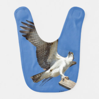 Osprey Hawk stretching wings Baby Bib