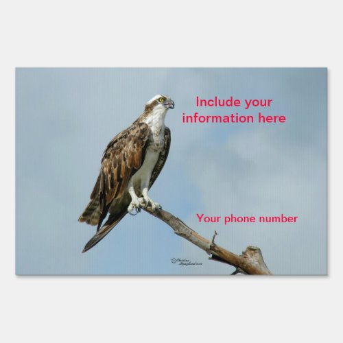 Osprey hawk Yard Sign