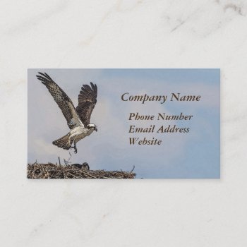 Osprey In A Nest Business Card by debscreative at Zazzle