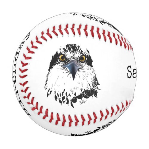 Osprey King of Birds Black White Piercing Eyes Baseball