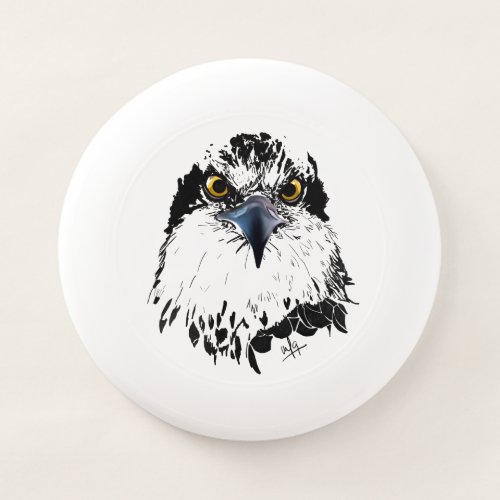 Osprey King of Birds Black White Piercing Eyes Wham_O Frisbee