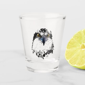Osprey King of Birds Illustration  Shot Glass