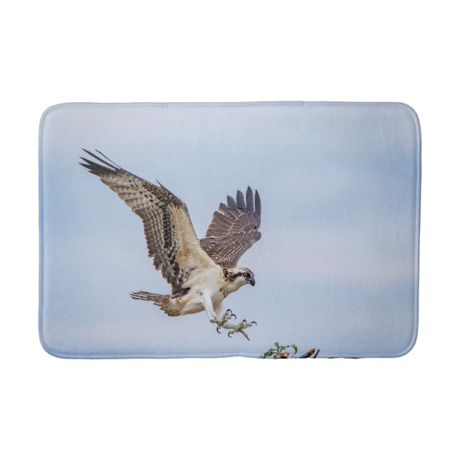 Osprey landing in the nest bathroom mat (Front)