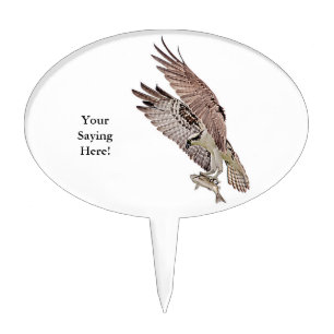 Osprey with a fish cake topper