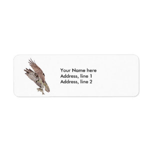 Osprey with a fish label
