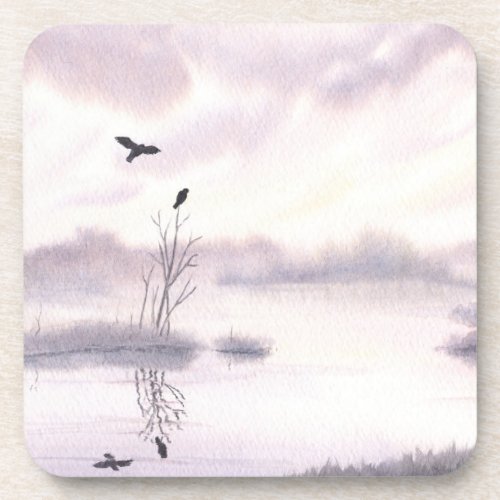 Ospreys at Dawn Plastic Coaster