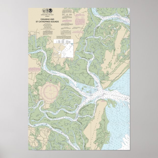 Ossabaw and St Catherines Sounds Chart 11511 (Front)