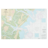 Ossabaw 2024 Sound, St. Catherines Sound, GA Nautical Chart Shower Curtain / Made to Order