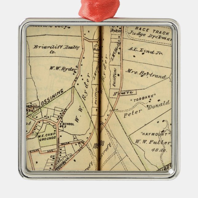 Ossining, New York Metal Ornament (Front)